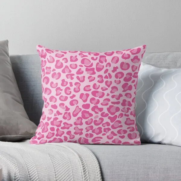 

Pink Leopard Print Printing Throw Pillow Cover Decorative Decor Wedding Square Sofa Fashion Bedroom Fashion Pillows not include