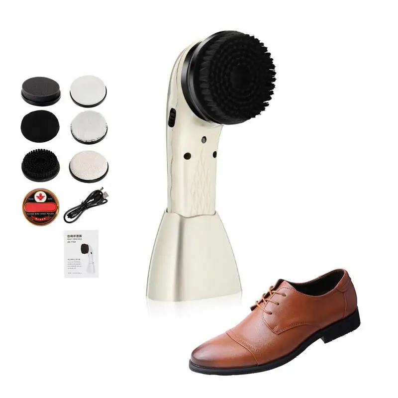 

Handheld Automatic Electric Shoe Brush Multifunctional Shine Polisher With 6 Brush Heads For Cleaning And Polishing Rechargeable