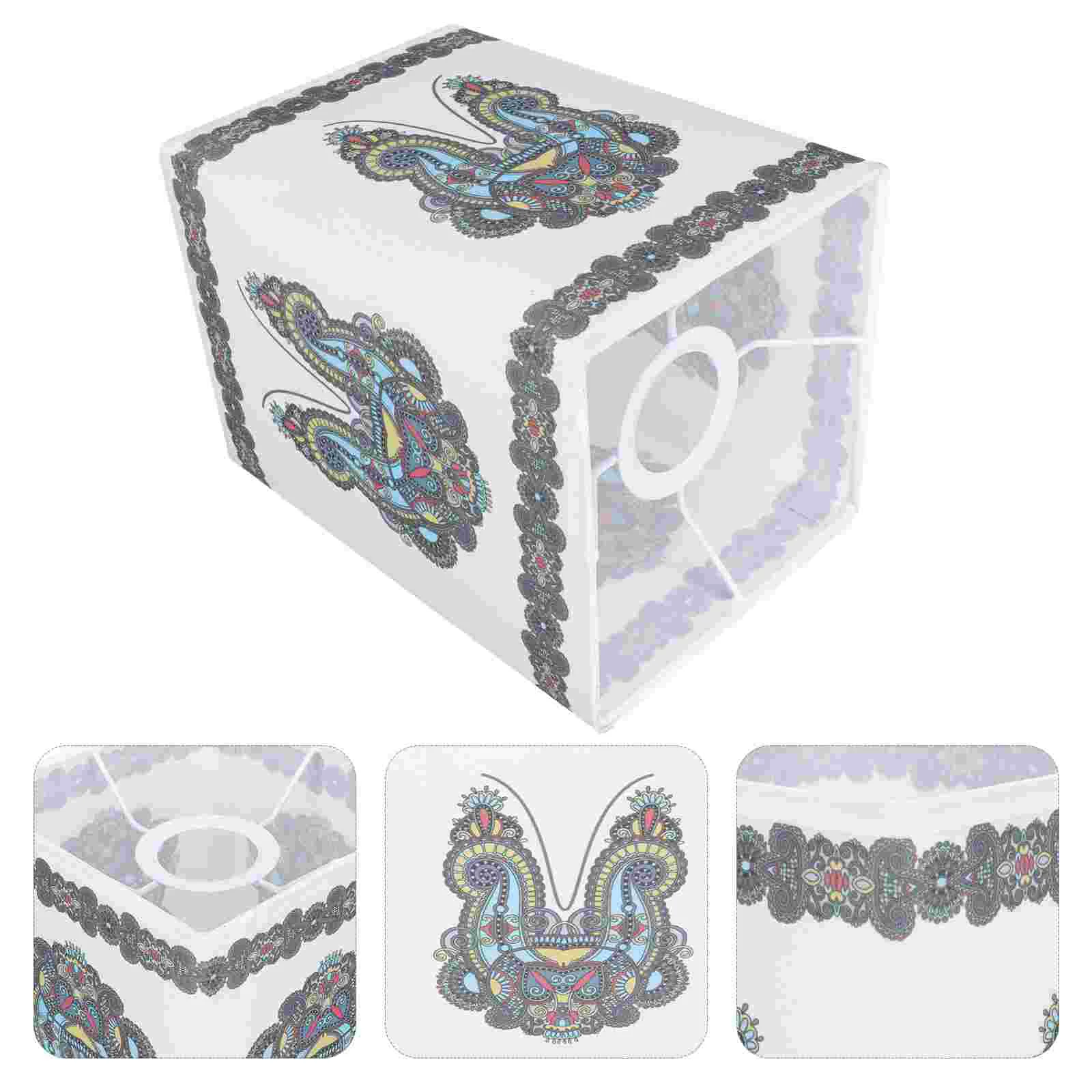 

Lamp Shade Cover Lampshade Light Square Chandelier Shades Ornament Table Minimalist Drum Pendant Protctor Bedside Decor