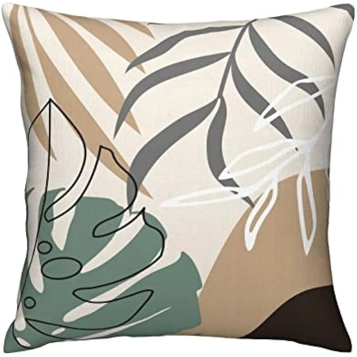

Square Throw Pillow Case Tropical Jungle Leaf Pillow Case Decorative Home Bohemian Style Watercolor Print Pillow Case