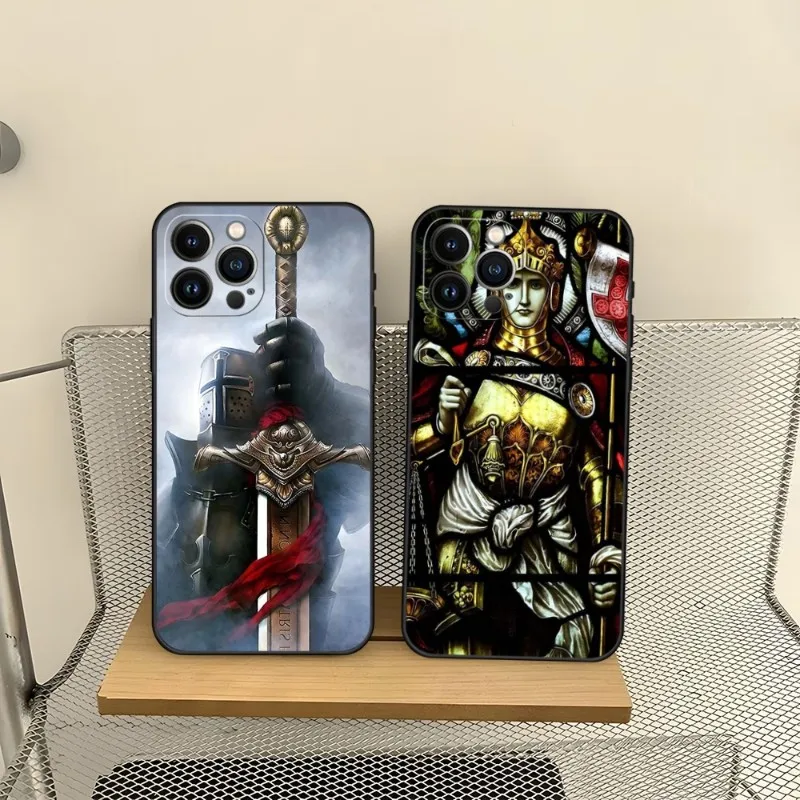 

Templar Knight чехол для телефона Iphone 11 Pro Max 12 Mini 13 14 X Xr Xs 6 6s 8 7 Plus, силиконовая Мягкая задняя крышка