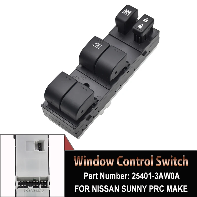 

Переключатель Главного управления передним левым электрическим стеклом 25401-3AW0A 254013AW0A для NISSAN SUNNY N17Z - SUNNY PRC MAKE 2010-
