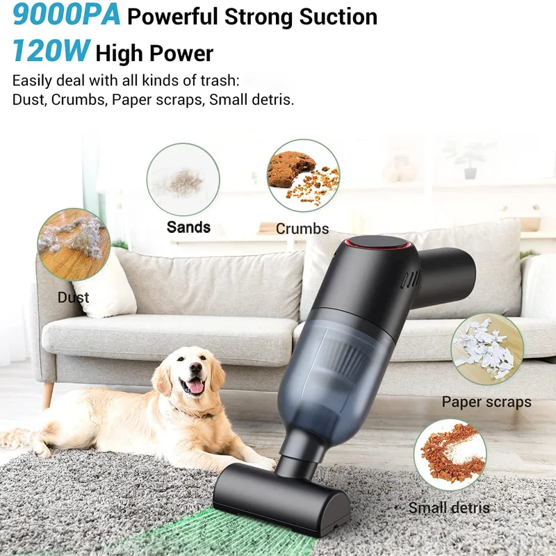 Беспроводной автомобильный пылесос 9000 па Ручной беспроводной мини-пылесос