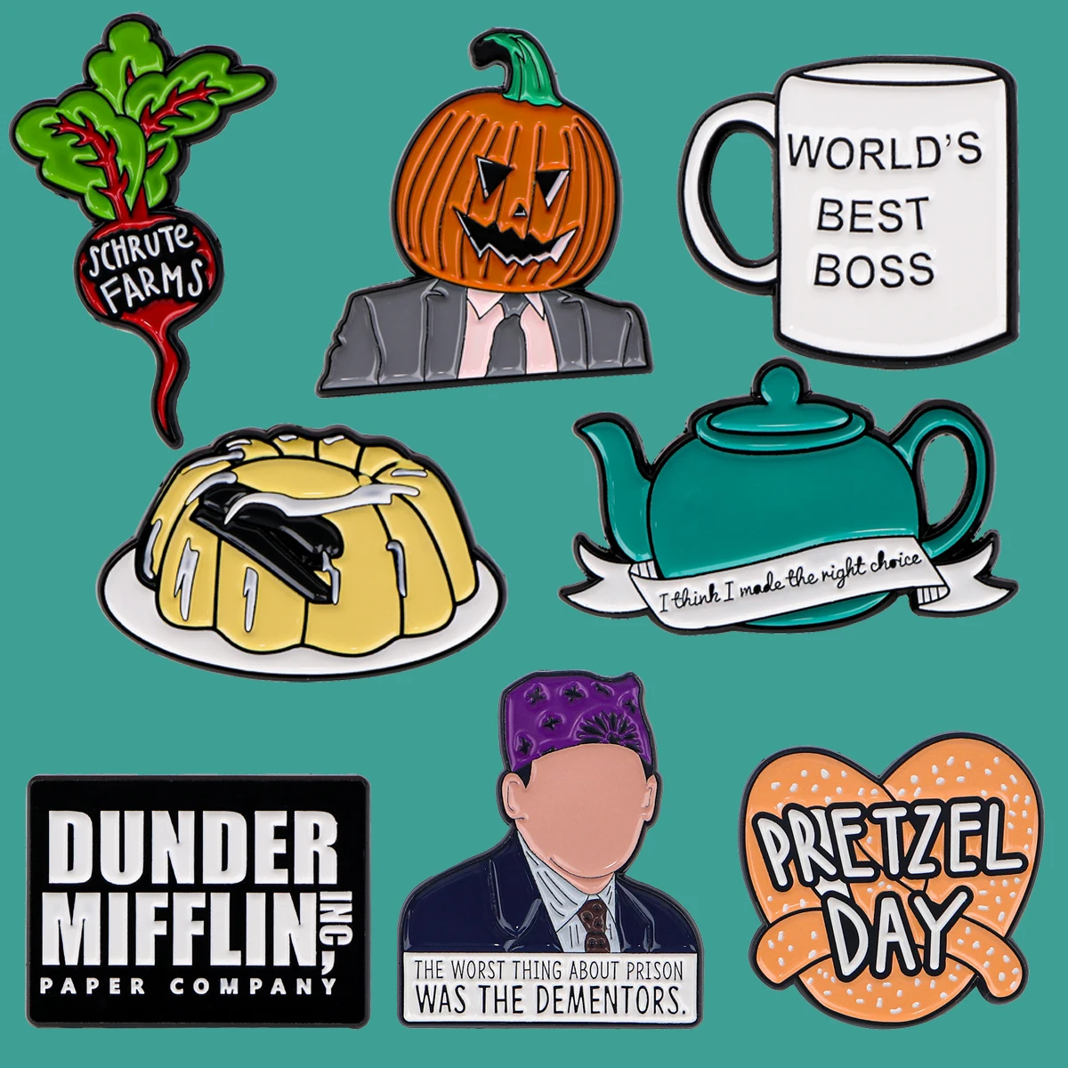 Эмалированная брошь для рюкзака цвет в ассортименте