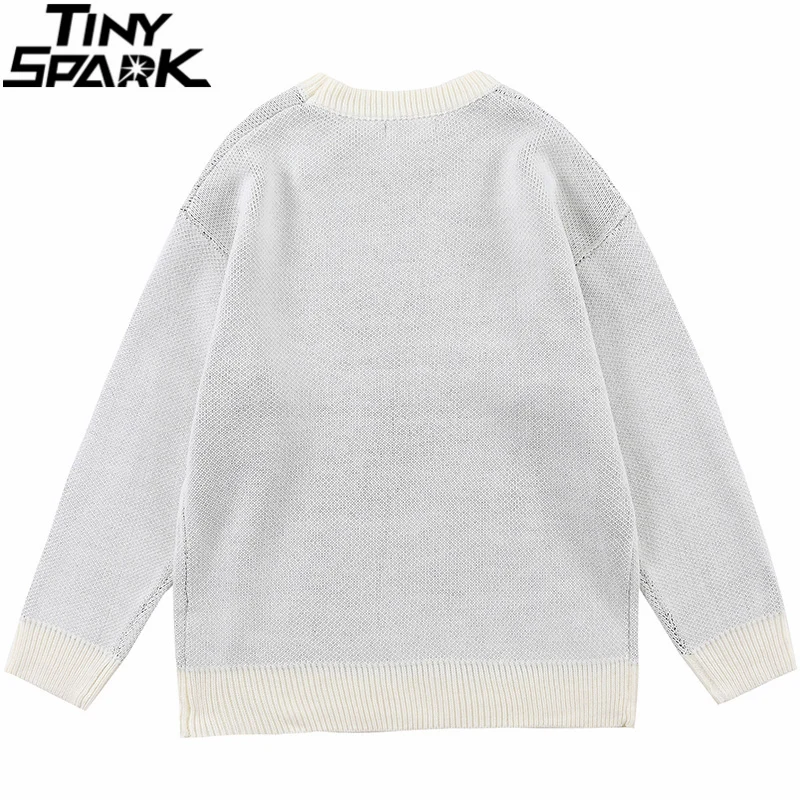 Уличная одежда в стиле хип-хоп вязаный свитер аниме пуловер для девочек с