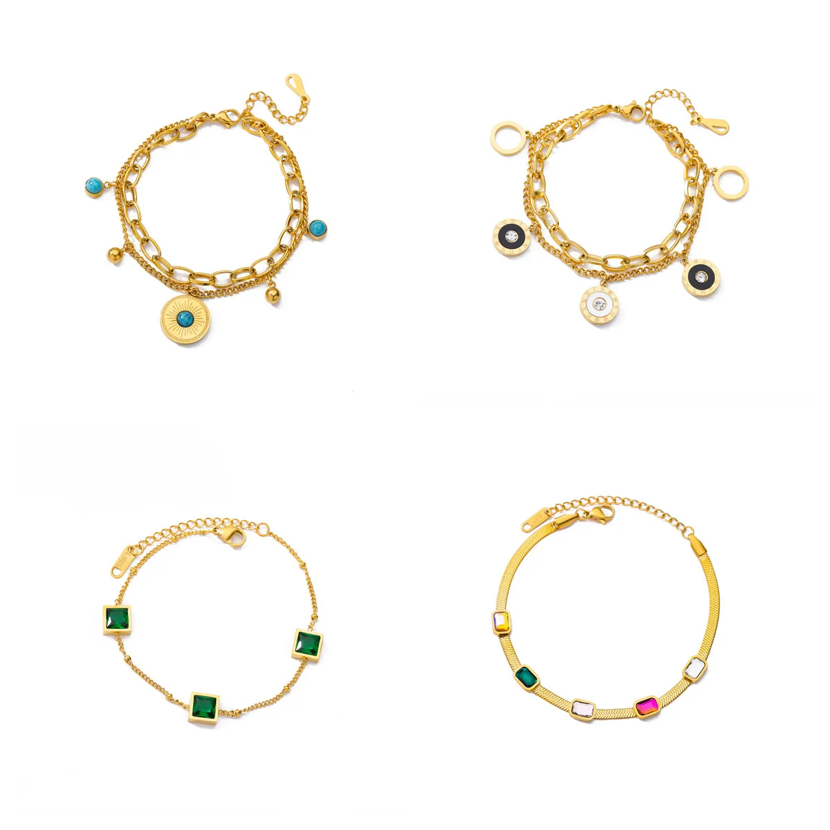 

316 Stainless Steel Gold Color Love Charm Multilayer Bracelets & Bangles For Women Wedding Jewelry Pulseras Mujer Dropshipping