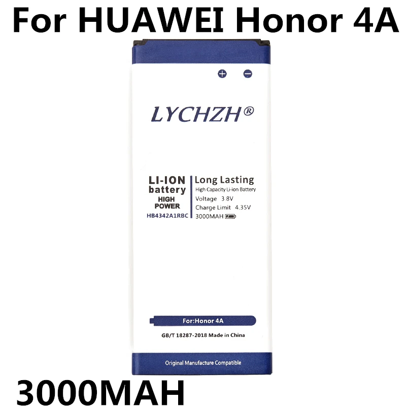 

Мобильный телефон Аккумулятор для Huawei Honor 4A/5A/Y6/Y5 II hb4342a1rbc 3000 мАч, высококачественные перезаряжаемые батареи, сменная батарея