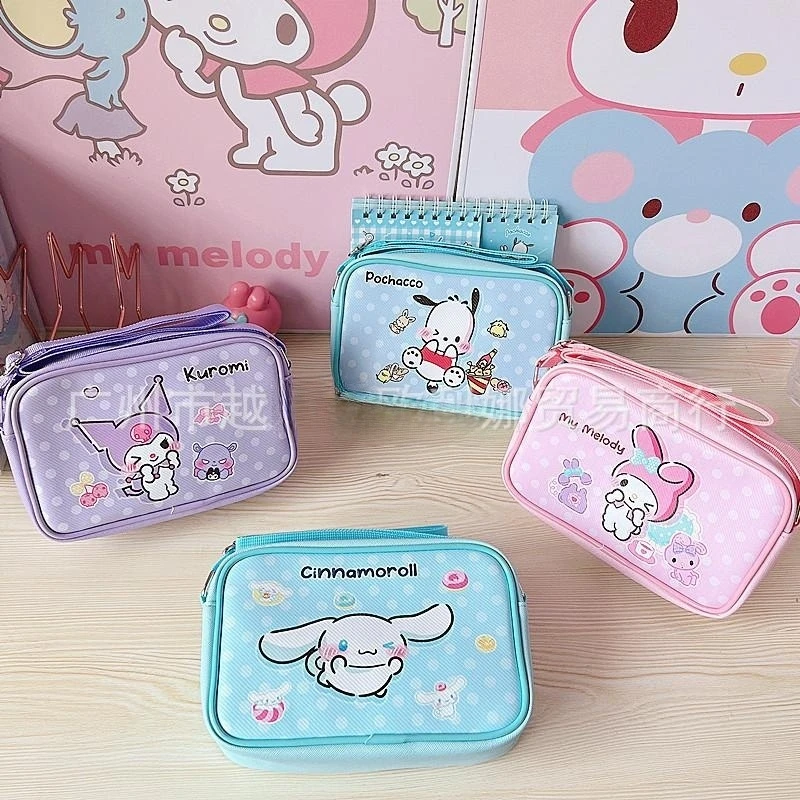 

Kawaii Sanrio, Hello Kitty My Melody сумка через плечо мультяшный аниме путешествия Pu Портативная сумка через плечо сумка для хранения сумка-мессенджер подарок
