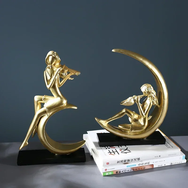 Скандинавская фигурка Луны богини скульптура креативное украшение для дома