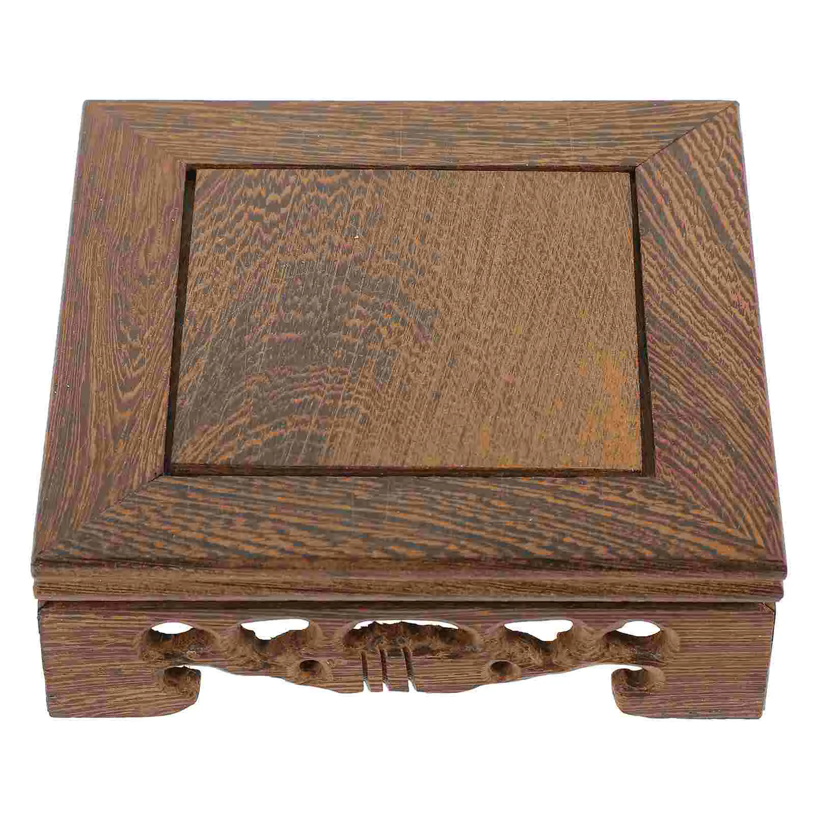 

Flower Pot Display Holder Household Flower Pot Base Craft Display Wooden Flowerpot Base