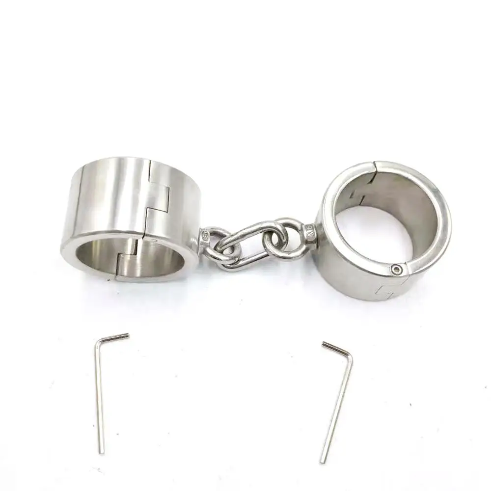 

ZMH053B 4cm high exquisite stainless steel handcuffs adult fun toy handcuffs