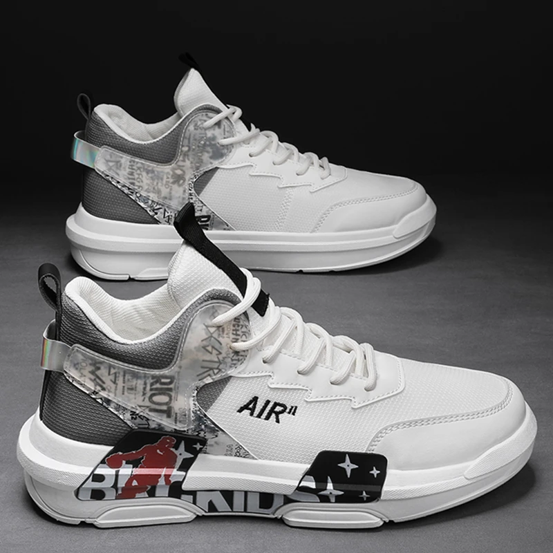 Men's Shoes Breathable Cushioning Non-Slip Student Street Basketball Sports Shoes Gym Fitness Running Training Athletic Sneakers