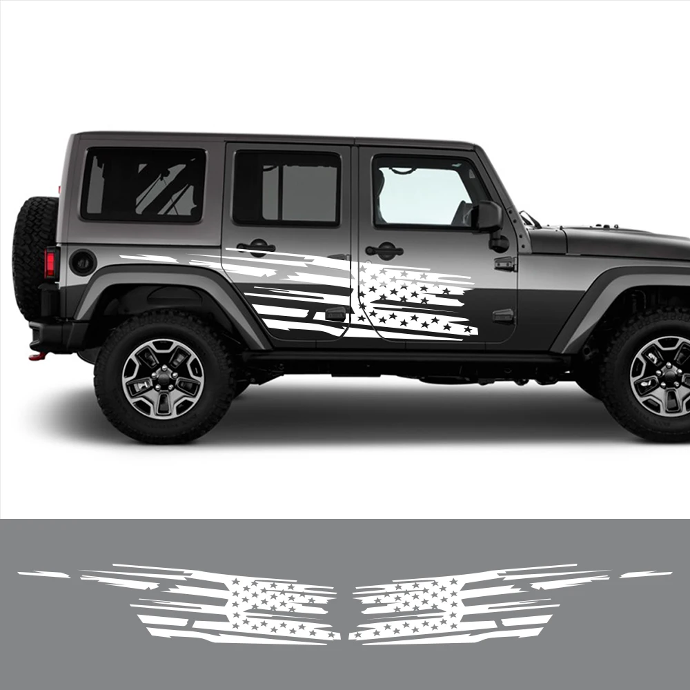 Наклейки на автомобильные двери и боковые для Jeep Wrangler JK JL TJ YJ неограниченная