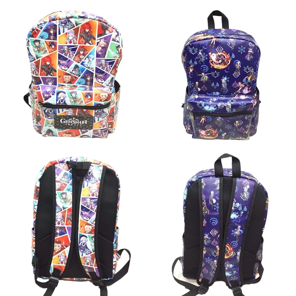 

Game Genshin Impact Cosplay Canvas Backpack Students Shoulders Bag Schoolbags Laptop Bags