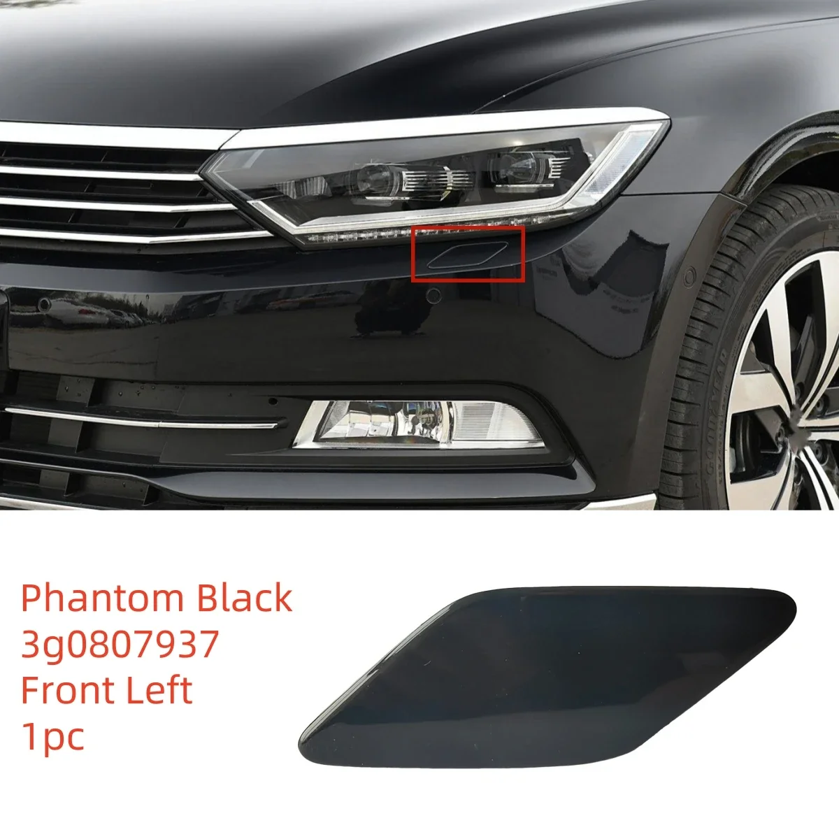 

1 шт./1 пара крышек омывателя фар 3G 0807937 3G 0807938 Для VW Passat для B8 2017-2019 Замена крышки омывателя фар