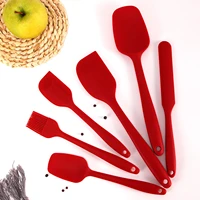 silicone scraper set 10pcs heat resistant rubber spatula spoon set cookware seamless kitchen utensils for cooking baking mixing