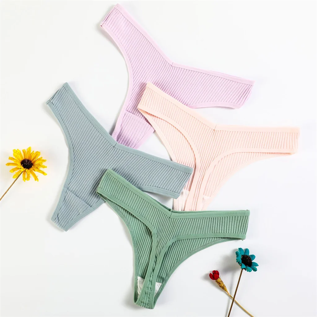 

Women Cotton Thongs Panties Lingerie Sexy Solid Low Waist Thong Briefs Ladies Seamless Female Underwear Ropa Interior Femenina