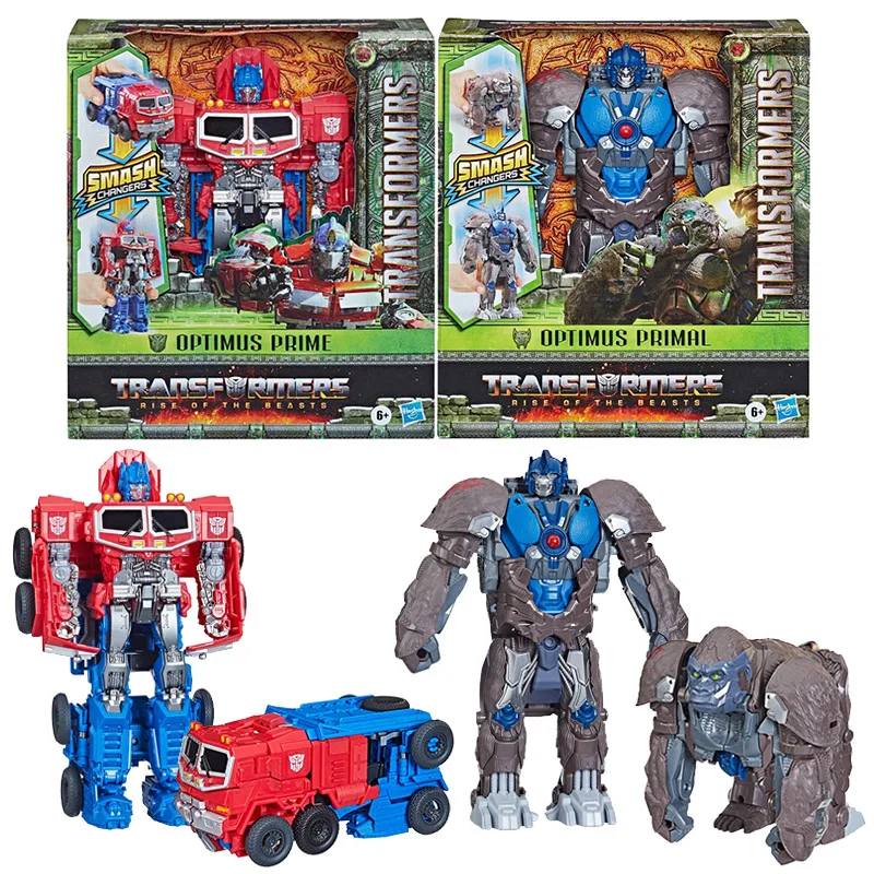 

Hasbro Transformers Movie 7 Rise of the Beasts Smash Changer Optimus Prime Optimus Primal Action Figure Model Toy for Boy Gift