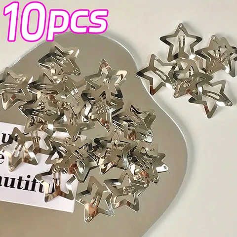 Серебряные заколки для волос звезды 2/50 шт.