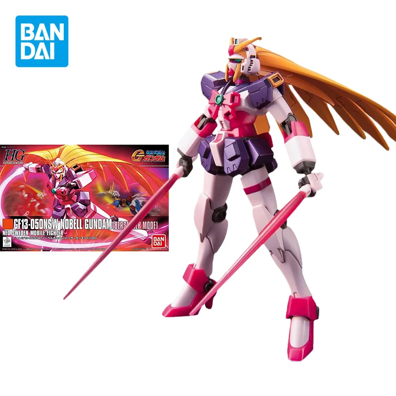 

Bandai Original GUNDAM Anime HGUC 1/144 GF13-050NSW NOBELL GUNDAM BERSERKER MOOE Action Figure Toys Model Gifts For Children