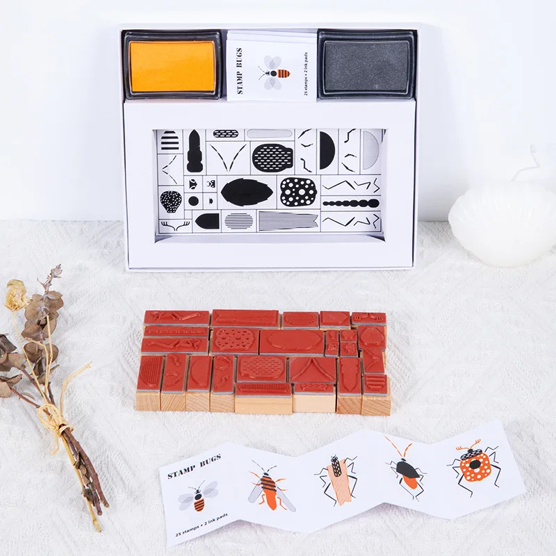 Детский штамп игрушки Монтессори DIY насекомых обучающие для детей забавная