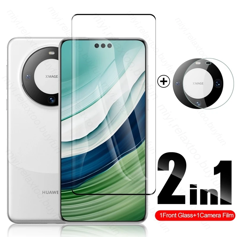 

2In1 Curved Tempered Glass Screen Protectors Hauwei Huawey Mate60 Pro Camera Protective Glass For Huawei Mate 60 Pro Phone Film