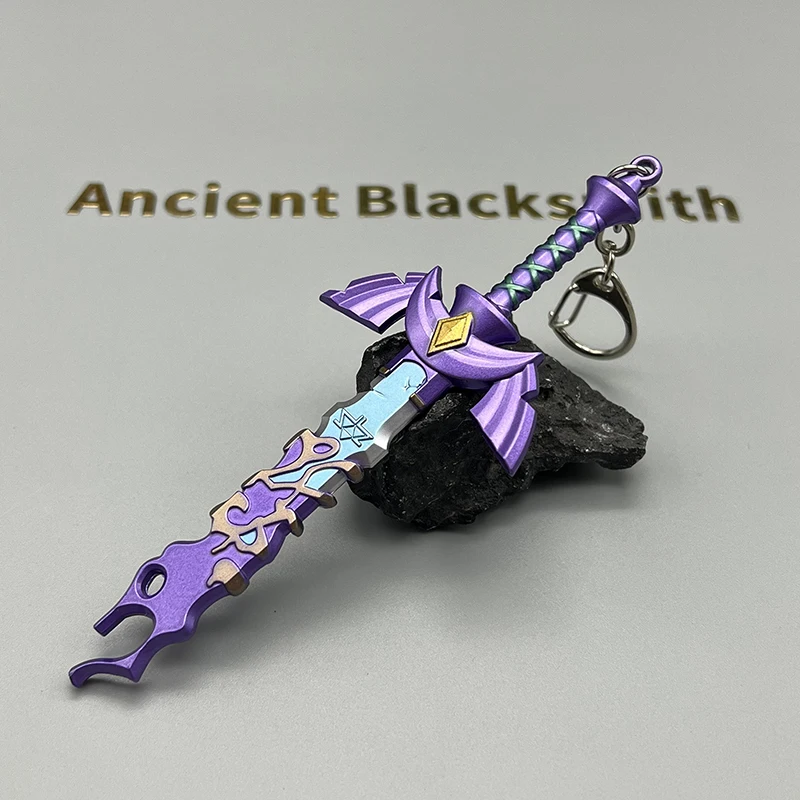 

13cm Decayed Master Sword Link Tears of the Kingdom LoZ Game Peripherals Metal Weapon Models Crafts Keychain Collection Toys Boy