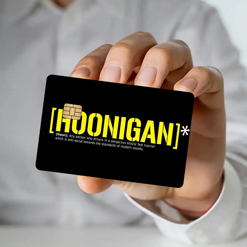 Фото Матовая пленка-наклейка Hoonigan Logo Fashion (золото, серебро, черный) для банковских, кредитных и дебетовых карт №4