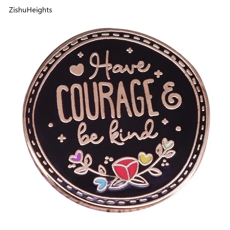 

COURAGE Creative Pop-Enamel Pin Lapel Badges Brooch Funny Fashion Jewelry