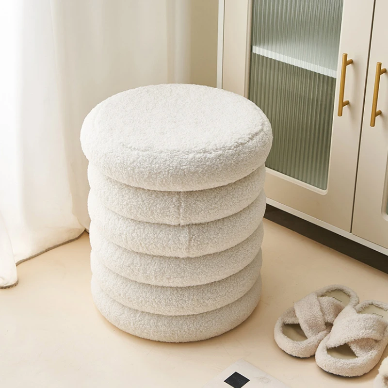 

Nordic Style Simple Home Bedroom Makeup Stool Storage Storage Stool Living Room Small Sofa Multi-Functional Decoration