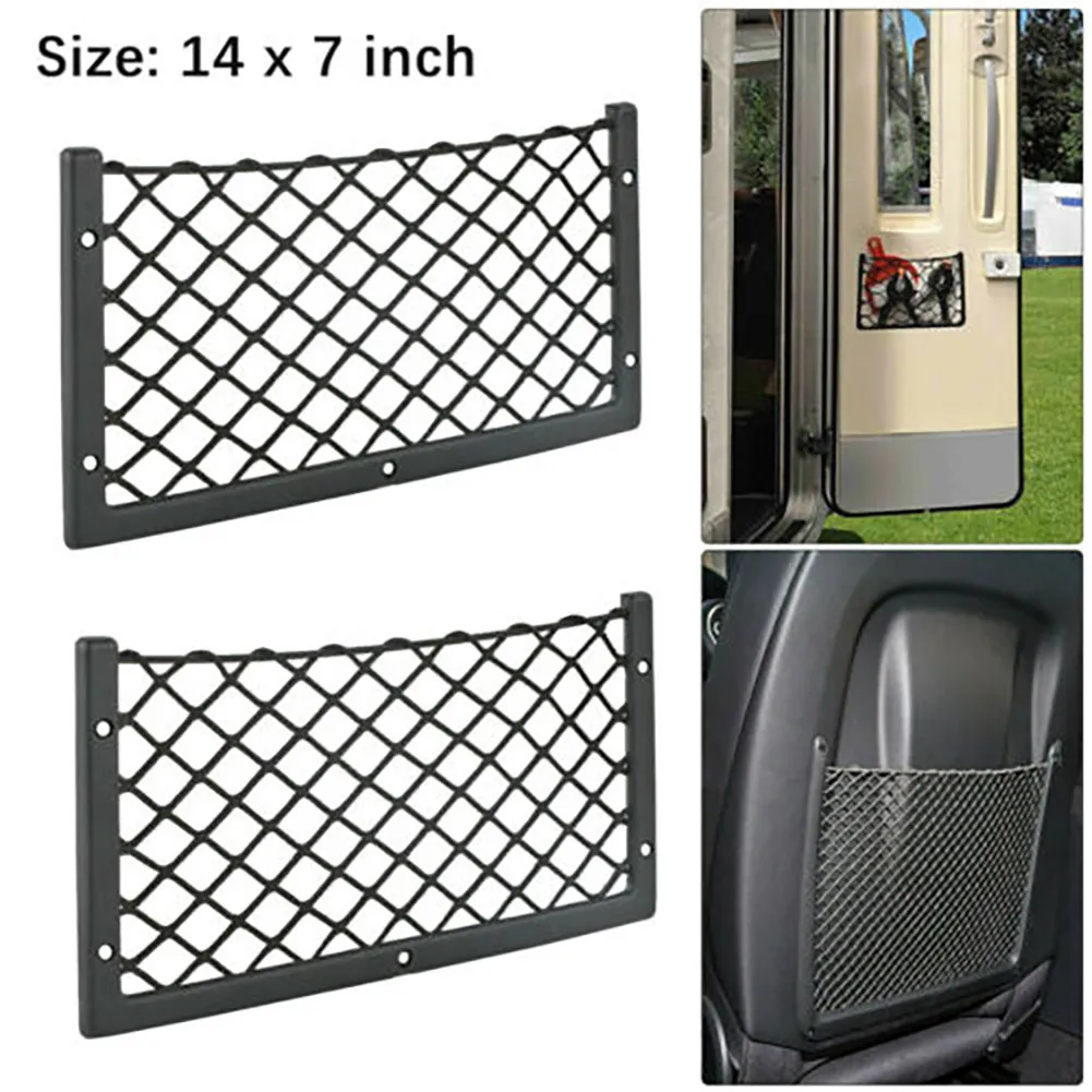 

Durable New Useful Storage Net High Elastic Mesh Hold Large Organizer Parts Pocket 2pcs/kit 35*18CM Accessories