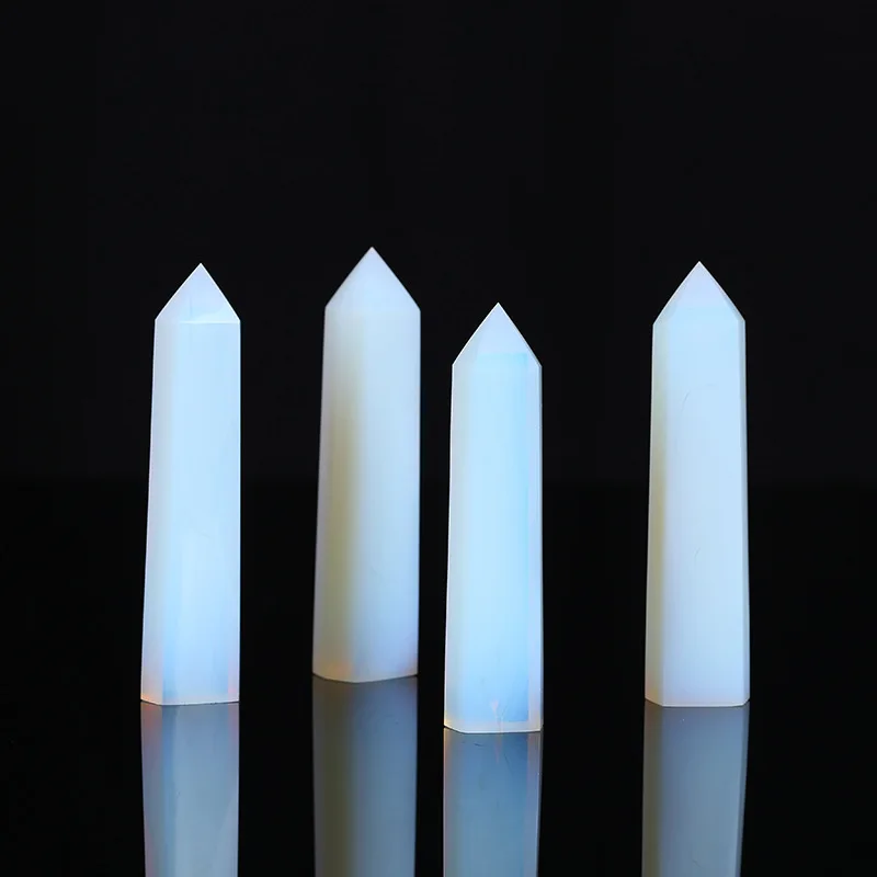 

1PC 5-6cm Crystal Point Opal Hexagonal Column Repair Crystal Healing Magic Wand Stone Home Furnishing Room Decoration