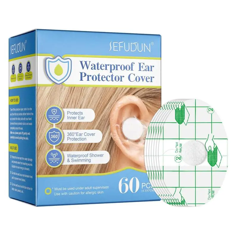 

Baby Waterproof Ear Stickers Ear Covers Waterproof Baby Shower Pack Of 60 Newborn Ear Protection Covers For Bathing Showering