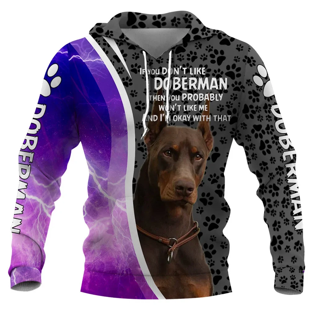 HX Border Collie Толстовки Животные Собака фиолетовый молния Серые лапы Модные