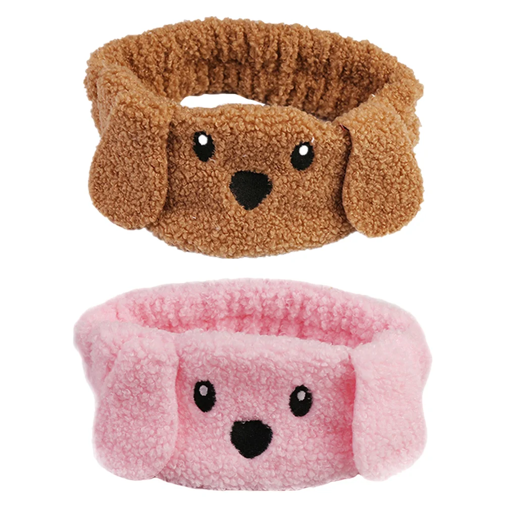 

Headband Makeup Elastic Hairband Blindfold Lovely Cute Face Eyeshade Night Plush Ears Travel Girl Puppy Wash Head Shower Daily
