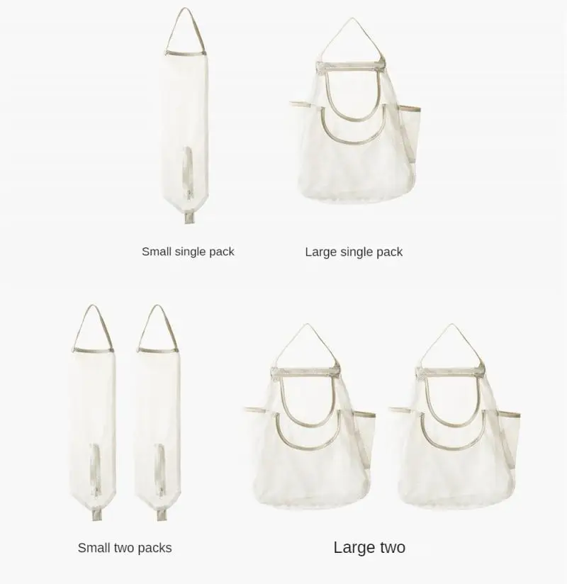 

2Pcs Cotton Mesh Vegetable Bags Produce Bag Reusable Cotton Mesh organizer Storage bag Kitchen Fruit Vegetable with Drawstring