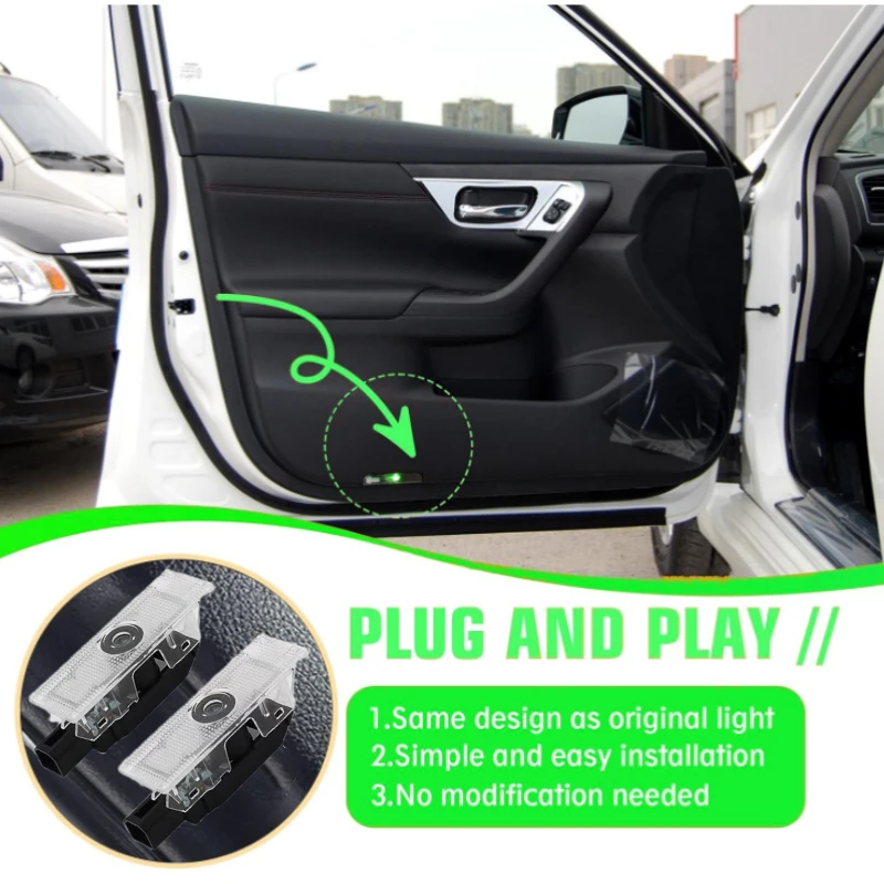 2X светодиодный проектор с логотипом лампа для автоматической двери призрачный