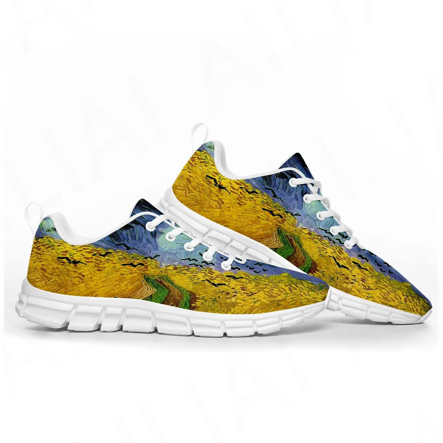 

Кроссовки с рисунком Ван Гога, кроссовки с рисунком маслом, ворона, мужские, женские, подростковые, детские кроссовки, повседневная обувь на заказ высокого качества для пар