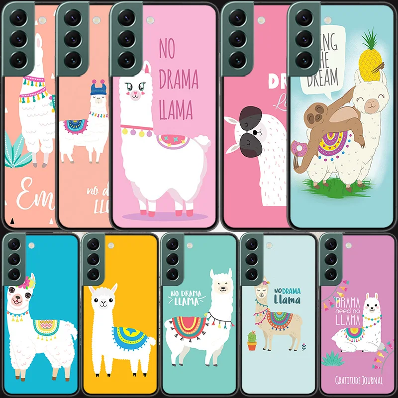 Чехол для телефона с мультяшной ламой для Samsung A02, A03, A03S, A04, A04S, Galaxy S10 Lite, A9, A8, A7, A6 Plus, M60S, M80S, A90, A80, A91, A81