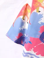 Оверсайз рубашка с динозаврами#3