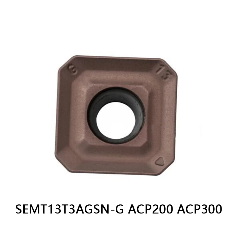 

100% Original SEMT13T3AGSN-G ACP200 ACP300 SEMT13T3 AGSN SEMT 13T3 Carbide Milling Inserts Lathe Cutter Turning Tools 10pcs/box