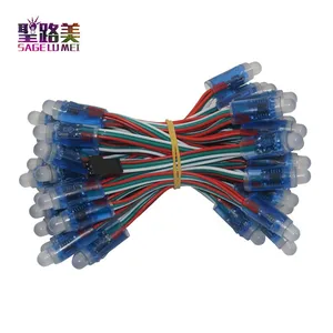 50 шт. DC 5 В вход WS2811 полноцветный светодиодный пиксельсветильник световой модуль 12 мм IP68 водонепроницаемый RGB цветной 1903IC цифровой светодиодный Рождественский свет