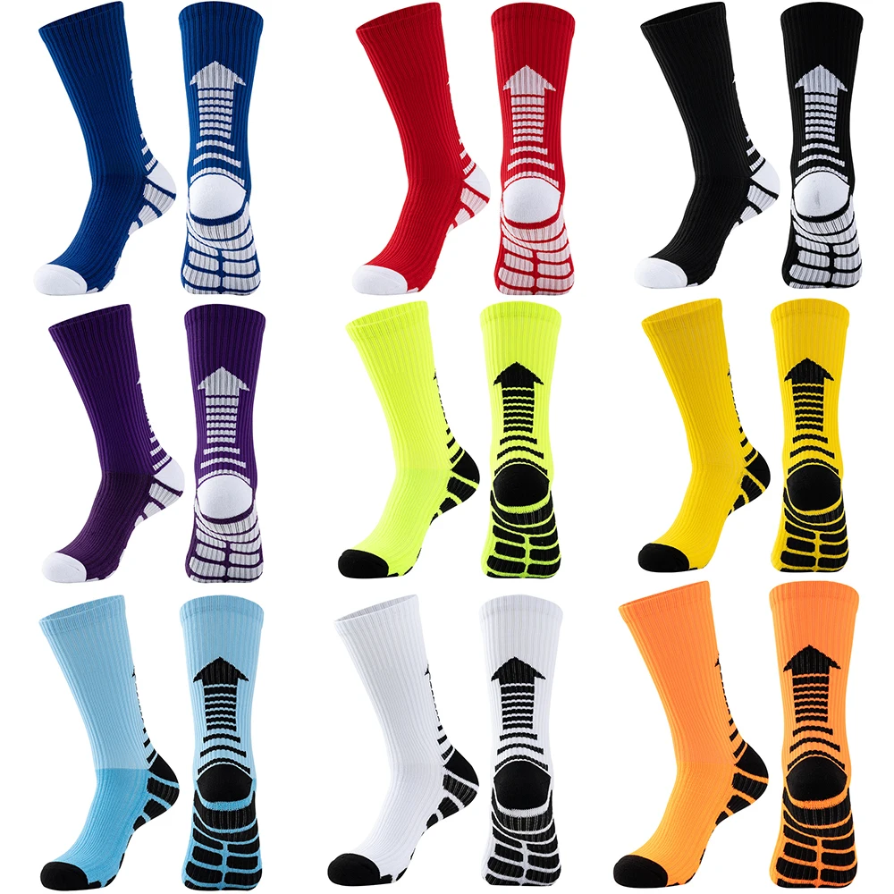 

New Compression Socks Marathon Football Socks Mid Calf Non Slip Soccer Cycling Sports Socks Mens