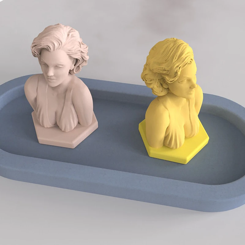 

European people Candle mold Gypsum Concrete Decoration silicone mold Marilyn Monroe creative modeling Candle silicone mold