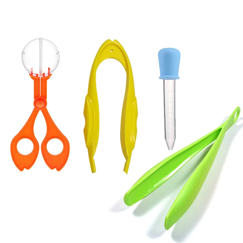 

4Pcs Skill Training Fine Motor Tools Set Toy Toddler Montessori Early Learning Education Toys Kids Drop Scoop Clip Tweezers Tool