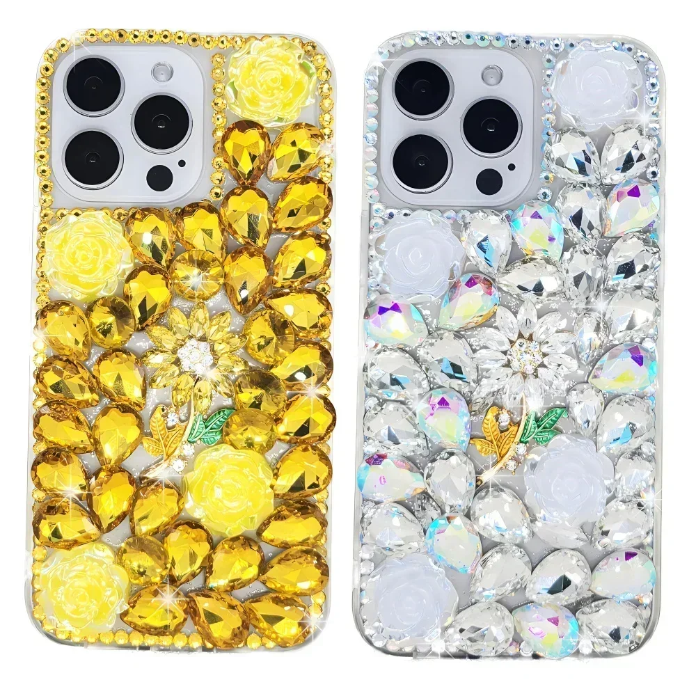 Чехлы со стразами для Samsung Galaxy S24 S23 S22 S21 S20 S10 S9 Ultra Plus FE Чехол с бриллиантами Case