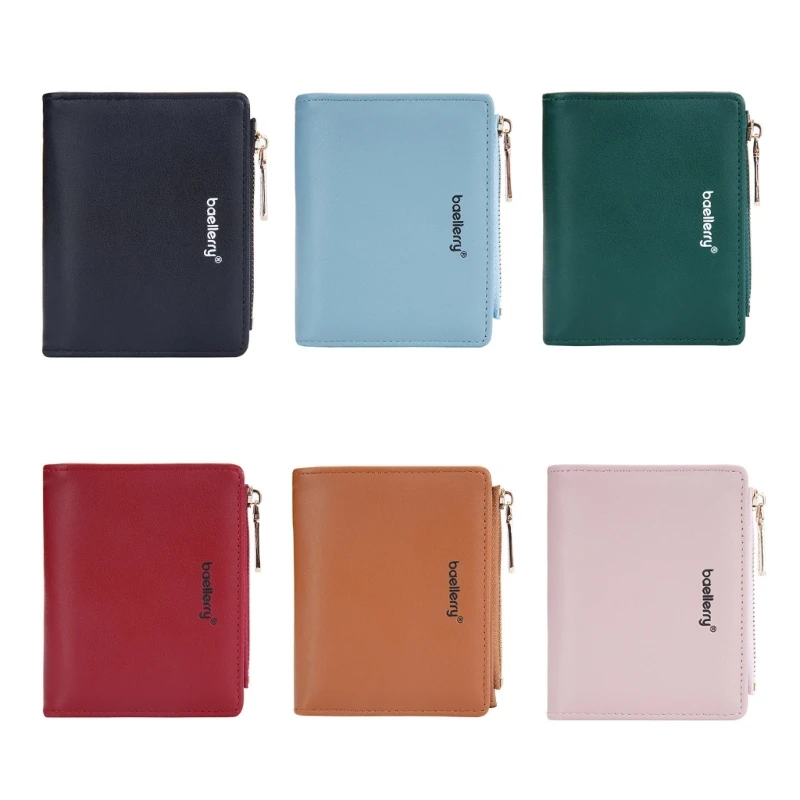 

Fashion Credit Cards Wallet PU Leather Card Holder Business Gift Change Pocket Money Bag for Women Zipper Small Bag