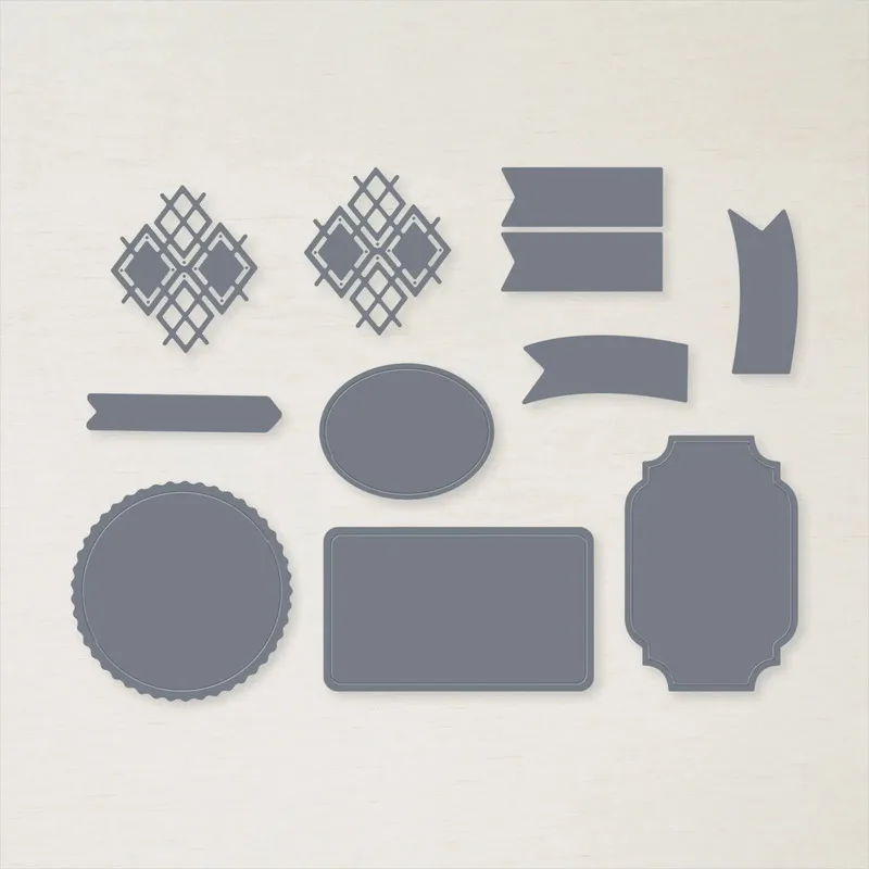 Latest 2022 Catalog English Version Clear Stamps and Metal Cutting Dies Set Scrapbooking For Paper Making Round Label Car Card |