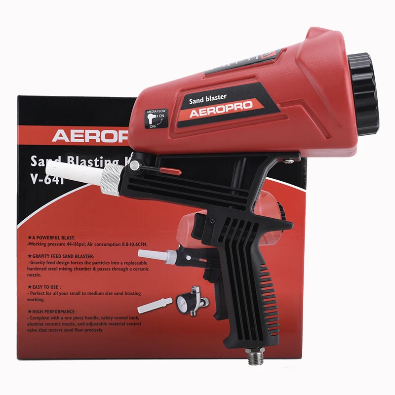 AEROPRO V-641 гравитационный подающий пескоструйный аппарат пневматический