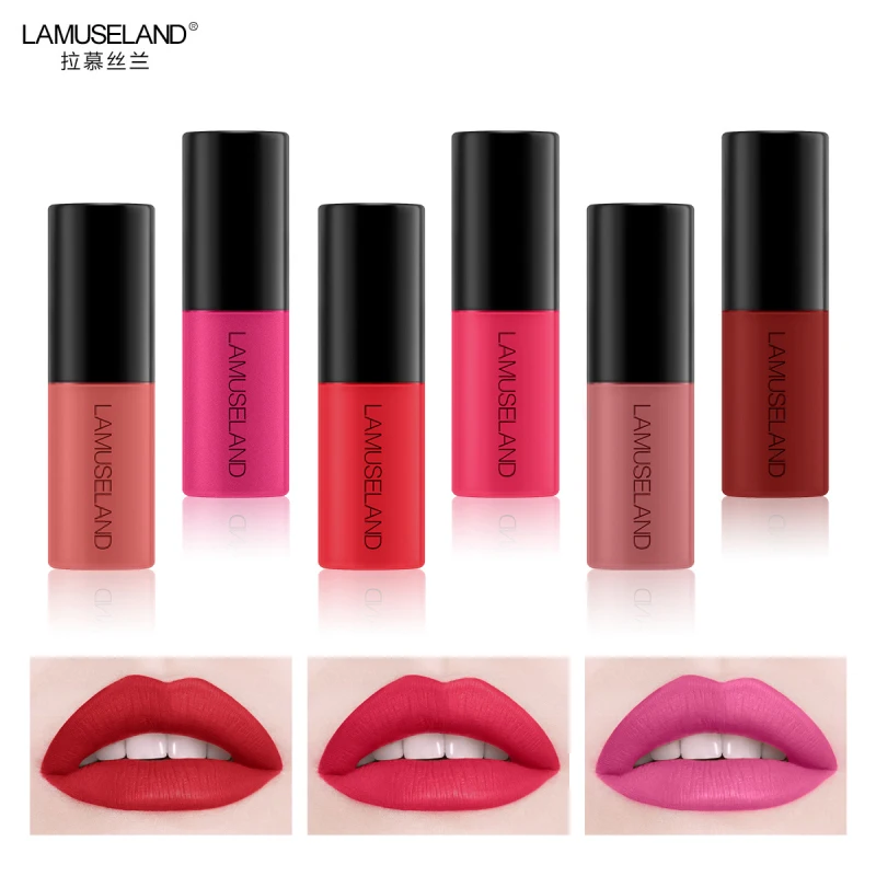 

3.5g Matte Lipstick Set 12 Colors Liquid Lipstick Lip Tint Matte Velvet 24h Long Lasting Non-stick Cup Lip Makeup 2018 TSLM2